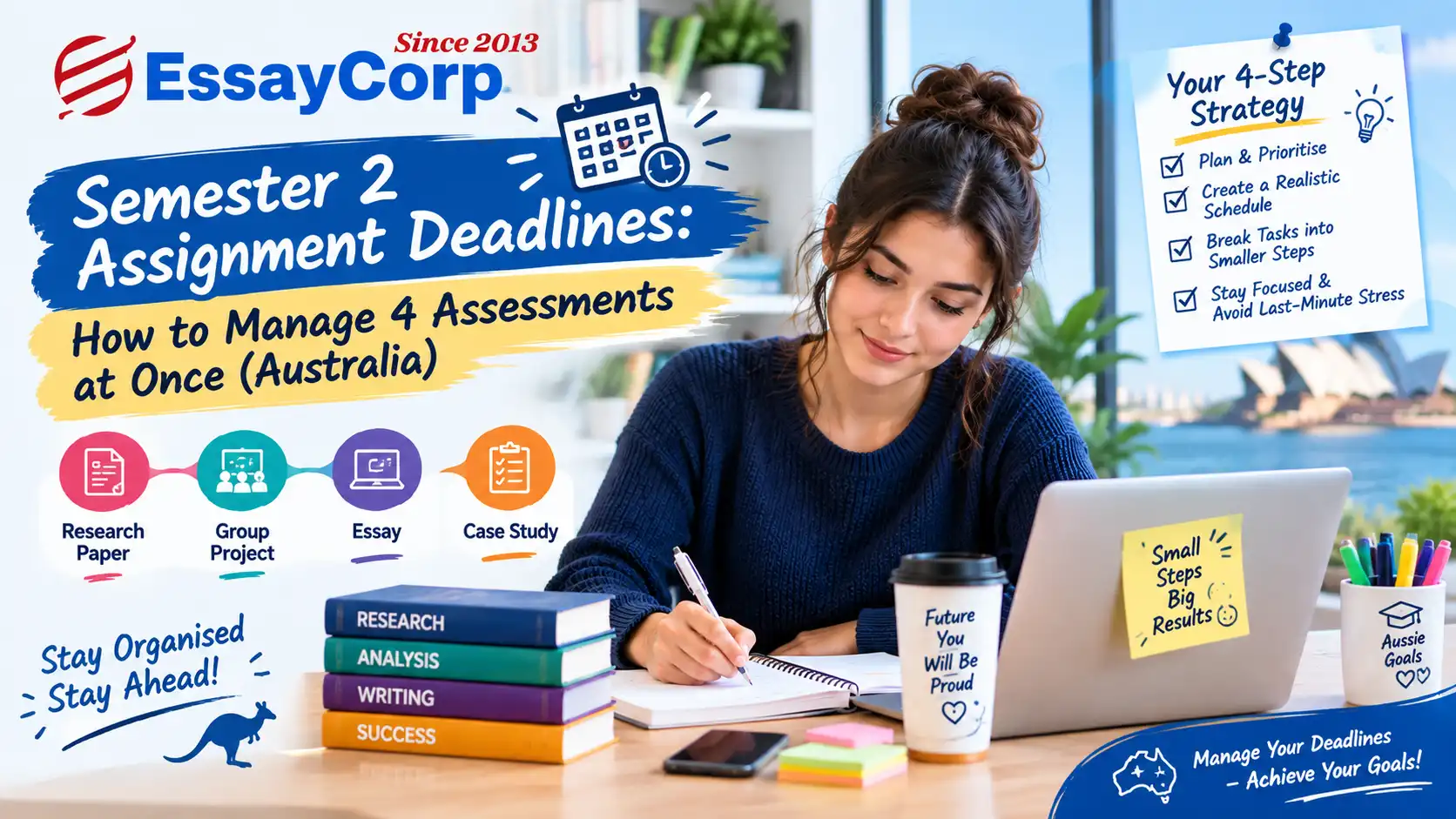 Semester 2 Assignment Deadlines: How to Manage 4 Assessments at Once (Australia)